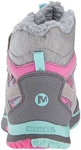 Merrell Kids' Unisex M-Moab Fst Polar Mid A/C Wtrpf Hiking Boot, Grey/Multi, 2 Wide US Little Kid