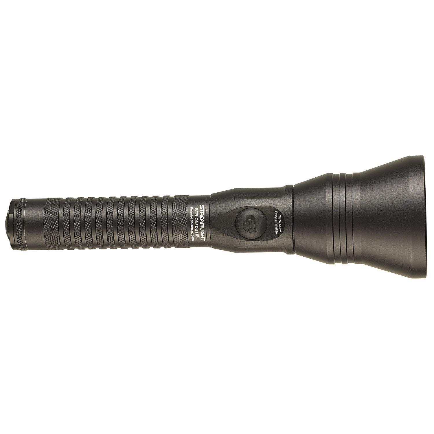 Streamlight 74819 Strion DS HPL 700-Lumen Rechargeable Dual Switch Long Range Flashlight, with 120V/100V AC/12V DC Piggyback Charger, Black