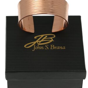 John S. Brana 1 Inch Wide Bark Copper Cuff Bracelet Handmade Jewelry - 100% Solid Uncoated Copper (7)