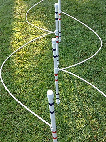 Weave Pole Guide Wires ONLY (Clip on) Set of 4 for Dog Agility. Read Description. Will ONLY fit Homemade Weave Poles Made from Factory Labeled 3/4" PVC Pipe