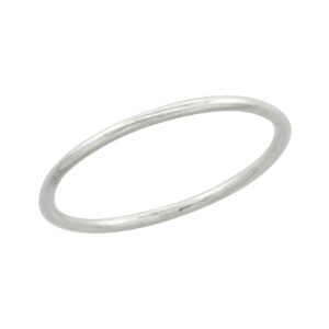 Very Dainty Sterling Silver Plain 1mm Wire Ring Toe Ring for Women Stackable Handmade size 2.5