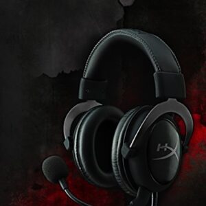 HyperX Cloud II Gaming Headset - 7.1 Surround Sound - Memory Foam Ear Pads - Durable Aluminum Frame - Works with PC, Xbox, PS4 - Gun Metal (Renewed)