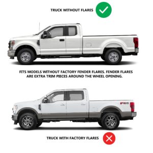 Husky Liners — Front & Rear Mud Guards | Fits 2017 - 2024 Ford F-250/F-350 w/ Single Rear Wheels & w/o OEM Fender Flares - Black, 4 Pc | 58466