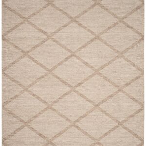 SAFAVIEH Montauk Collection Area Rug - 6' x 9', Beige, Handmade Cotton, Ideal for High Traffic Areas in Living Room, Bedroom (MTK821E)