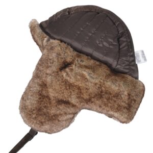 Janey&Rubbins Cold Weather Winter Gear Russian Ushanka Cossack Trooper Hat Trapper Hunter Headwear Pilot Aviator Cap (R, Brown, M)