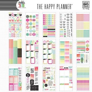 me & my BIG ideas Sticker Value Pack - The Happy Planner Scrapbooking Supplies - Watercolor Theme - Multi-Color & Gold Foil - Great for Projects, Scrapbooks & Albums - 30 Sheets, 1078 Stickers Total