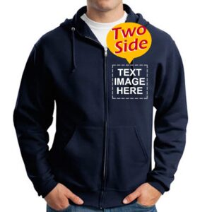 NICTIME Custom Full Zip Hoodies Sweatshirt For Men Design Your Own Two-sided Printed