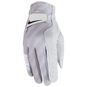 nike tech golf gloves 2017 women regular white/black fit to right hand medium