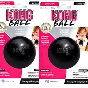 KONG - Extreme Ball - Durable Rubber Dog Toy for Power Chewers, Black - for Medium/Large Dogs