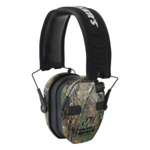 walker's razor slim electronic quad earmuff 23db/realtree xtra camo, black, one size