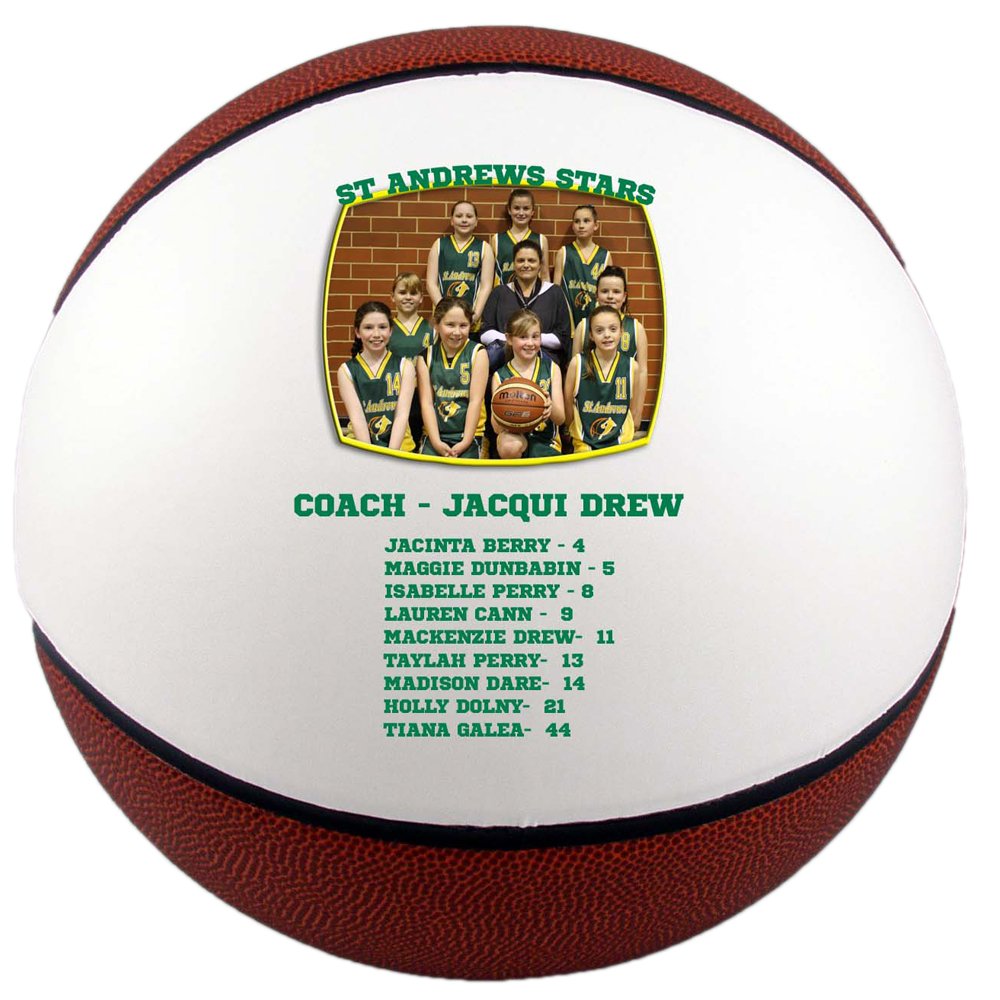 Personalized basketballs - Custom Photo Basketball Gift - Regulation Size Basketball - Any Image - Any Text - Any Logo