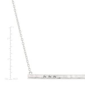 Silpada 'Dotted Line' Pendant Necklace with Crystals in Sterling Silver, 18" + 2"