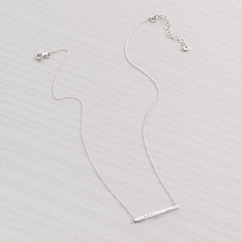 Silpada 'Dotted Line' Pendant Necklace with Crystals in Sterling Silver, 18" + 2"