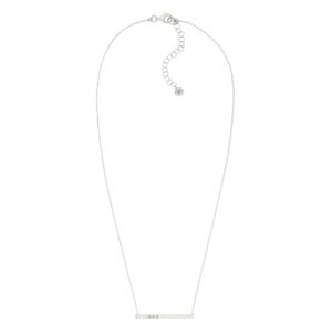 Silpada 'Dotted Line' Pendant Necklace with Crystals in Sterling Silver, 18" + 2"