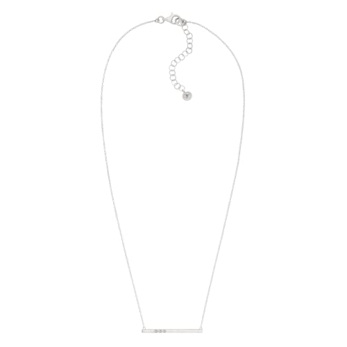 Silpada 'Dotted Line' Pendant Necklace with Crystals in Sterling Silver, 18" + 2"