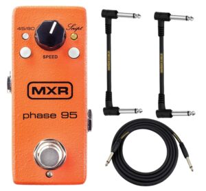 mxr m290 mini phase 95 phaser effects pedal for electric guitar included 2 x senor path cable and instrument cable