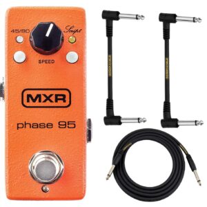 MXR M290 Mini Phase 95 Phaser Effects Pedal for Electric Guitar included 2 x Senor Path Cable and Instrument Cable