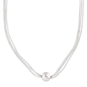 Silpada 'Thoreau' Multi-Strand Bead Necklace in Sterling Silver, 16''