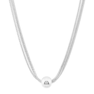 Silpada 'Thoreau' Multi-Strand Bead Necklace in Sterling Silver, 16''