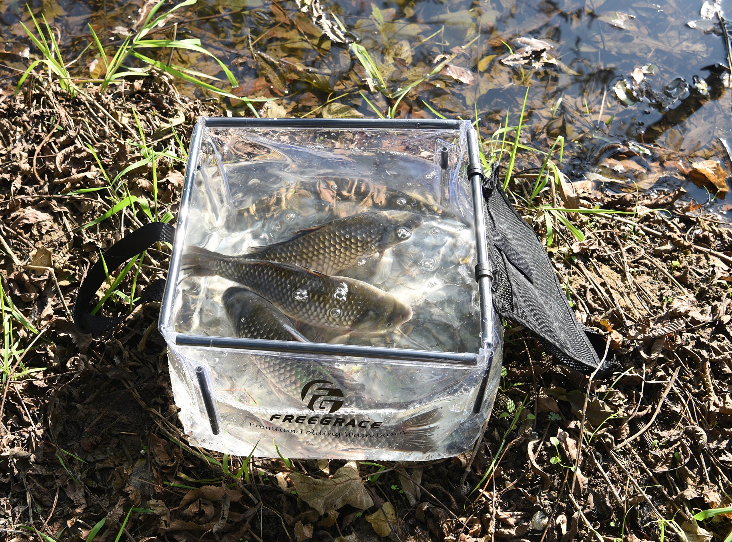 Freegrace Premium Folding Wash Basin - Collapsible Water Sink Container - Lightweight & Durable Transparent Plastic - Wash Dishes Everywhere - Suitable for Camping & Outdoor Activities