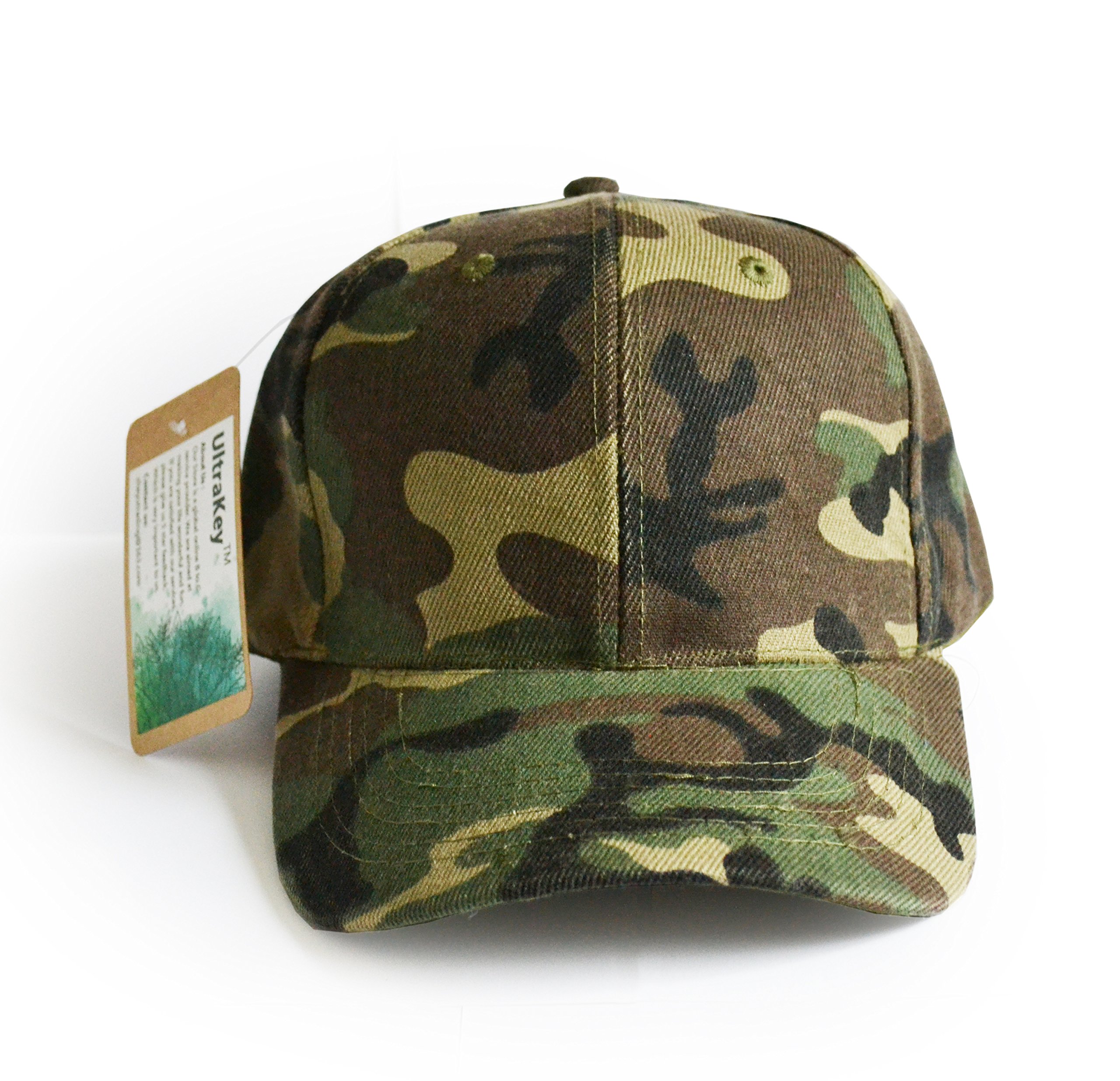 UltraKey Mens Army Military Camo Cap Baseball Casquette Camouflage Hats for Men Hunting (Green)