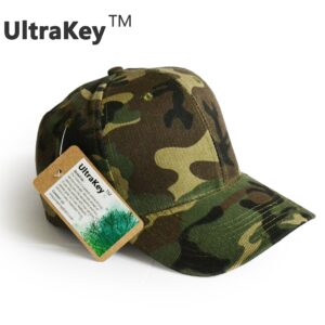 UltraKey Mens Army Military Camo Cap Baseball Casquette Camouflage Hats for Men Hunting (Green)