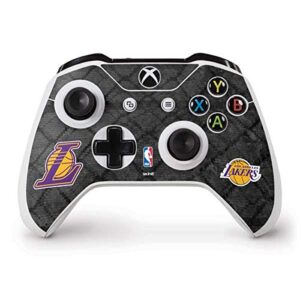 skinit decal gaming skin compatible with xbox one s controller - officially licensed nba los angeles lakers dark rust design