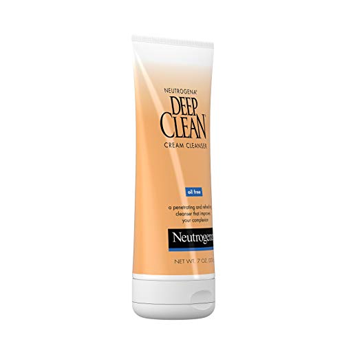 Neutrogena Deep Clean Daily Facial Cream Cleanser with Beta Hydroxy Acid to Remove Dirt, Oil & Makeup, Alcohol-Free, Oil-Free & Non-Comedogenic, 7 fl. oz