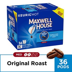 Maxwell House Original Medium Roast Keurig K Cup Coffee Pods (Pack of 4, Each 36 Count)