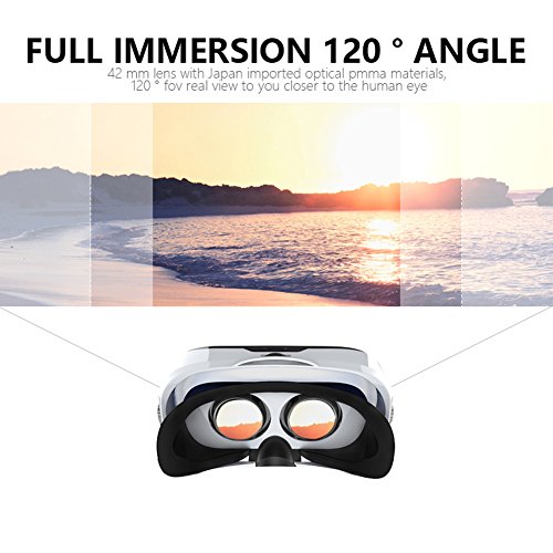 3D Glasses,LOFS 3D Glasses VR Glasses 3D VR HD 8 Layers Nano Coating Lenses Virtual Reality Headsets with Adjustable Lens and Strap for Cell Phones 4.7"-6.2"