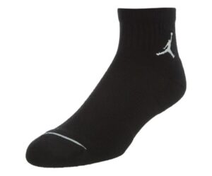 jordan jumpman qtr 3ppk mens workout-and-training-socks sx5544-010_l - black/black/black