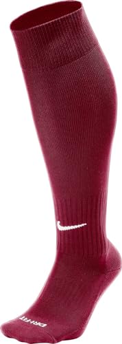 Unisex Nike Classic II Cushion Over-the-Calf Football Sock, Team Red/White, Medium