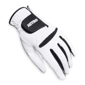 Nitro Golf Nitro Crossfire Mens Glove Nitro Crossfire Mens Left-Handed Golf Glove - Medium-Large, White