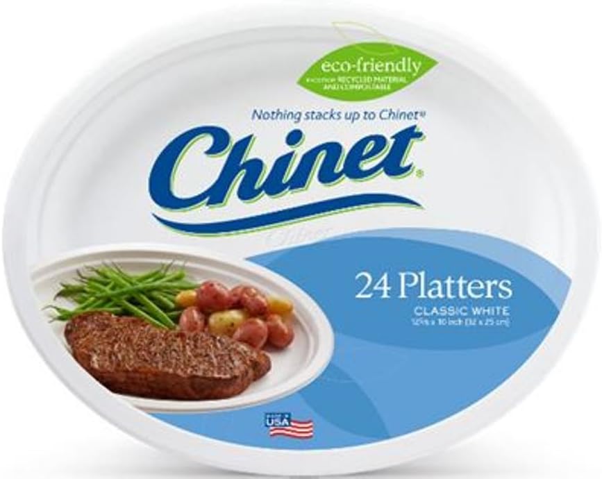 Chinet Premium Paper Platters, 10 Inch