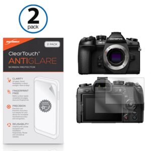 BoxWave Screen Protector Compatible with Olympus OM-D E-M1 Mark II - ClearTouch Anti-Glare (2-Pack), Anti-Fingerprint Matte Film Skin for Olympus OM-D E-M1 Mark II, Olympus OM-D E-M1 Mark II, E-M1X