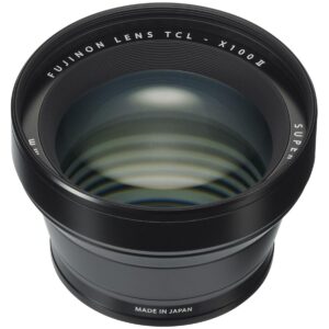 fujifilm fujinon tele conversion lens for x100 series camera, black (tcl-x100 b ii)