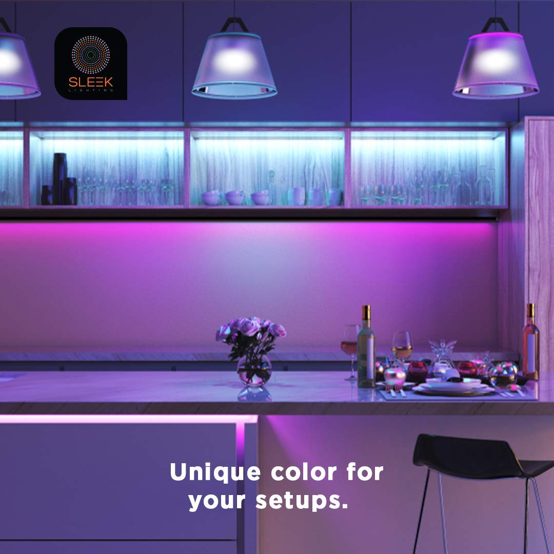 SLEEKLIGHTING Purple Light Bulb A19 LED, 120 Volt - 3-Watt Outdoor Light Bulbs- Medium Base - UL-Listed Purple LED Light Bulb- Lasts More Than 20,000 Hours 4pack