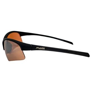 Maxx Sunglasses TR90 Maxx Domain HD Black Amber Lens