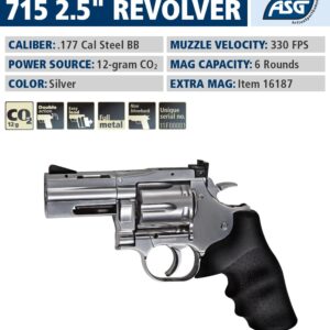 ASG Dan Wesson 715 Revolver 2.5" 0.177 BB Airgun