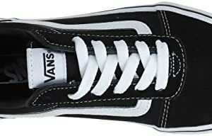 Vans Yt Ward Sneaker, Black ((Suede/Canvas) Black/White Iju), 11 US Unisex Little Kid