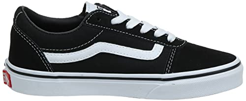 Vans Yt Ward Sneaker, Black ((Suede/Canvas) Black/White Iju), 11 US Unisex Little Kid