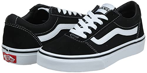 Vans Yt Ward Sneaker, Black ((Suede/Canvas) Black/White Iju), 11 US Unisex Little Kid