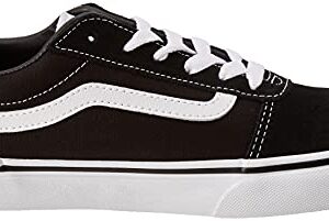 Vans Yt Ward Sneaker, Black ((Suede/Canvas) Black/White Iju), 11 US Unisex Little Kid