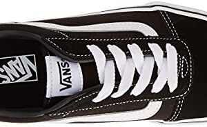 Vans Yt Ward Sneaker, Black ((Suede/Canvas) Black/White Iju), 11 US Unisex Little Kid