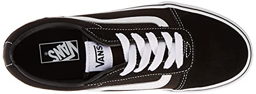 Vans Yt Ward Sneaker, Black ((Suede/Canvas) Black/White Iju), 11 US Unisex Little Kid