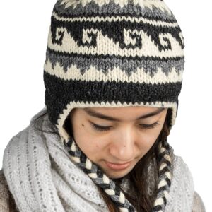 Tribe Azure Fair Trade Womens Beanie Hats, Warm Hats for Women Knit Hat for Women Women's Skullies & Beanie for Women (Grey)