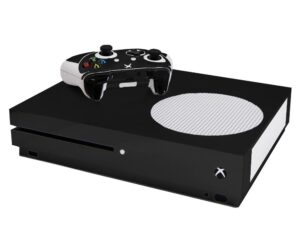 matte black - vinyl decal mod skin kit by system skins - compatible with microsoft xbox one slim (xb1 slim)