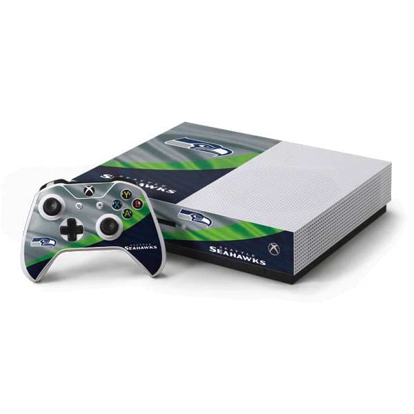 Skinit Decal Gaming Skin compatible with Xbox One S Console and Controller Bundle - Officially Licensed NFL Seattle Seahawks Design