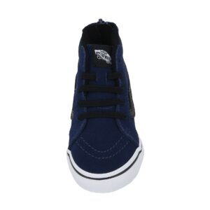 Vans Men's SK8 Hi Zip Skateboarding Shoes (4 Toddler M, Blue Depth/Black)