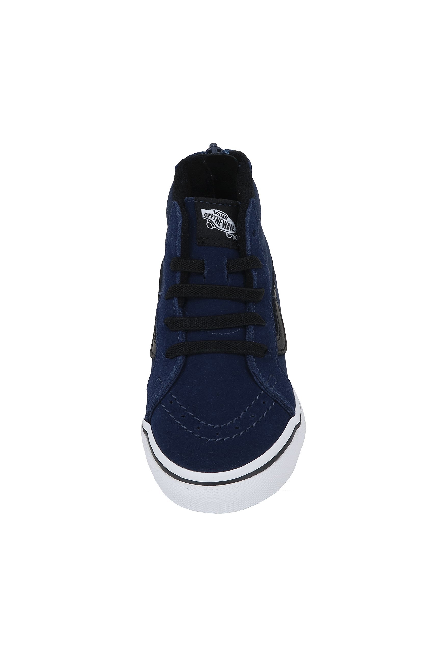 Vans Men's SK8 Hi Zip Skateboarding Shoes (4 Toddler M, Blue Depth/Black)